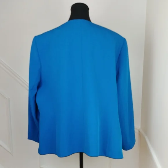 Vintage Plus Size Jones Studio Vibrant Blue Blazer - Picture 2 of 9